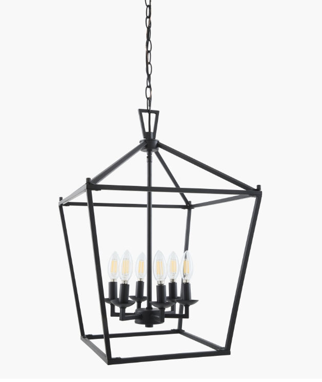 Vespera Chandelier - 6 light - Black