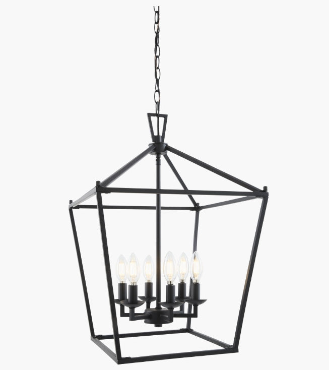Vespera Chandelier - 6 light - Black