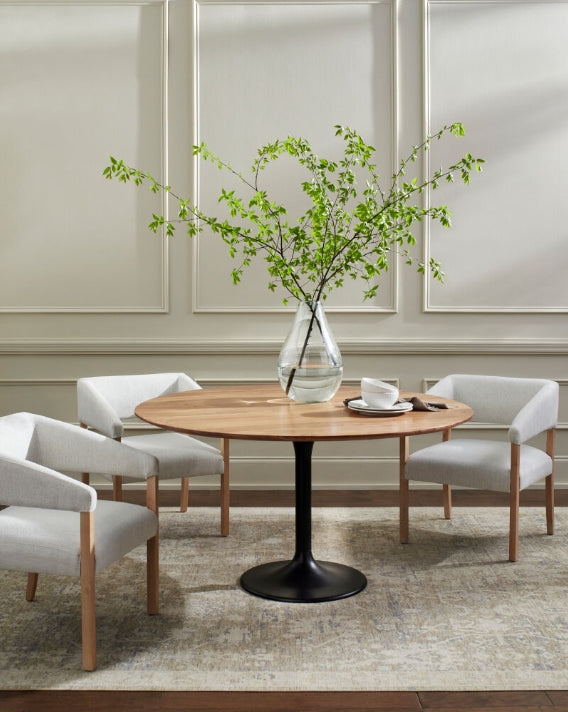 Anatalia Dining Table - Black Base