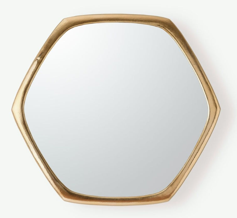 Hexagon Mirror-Gold