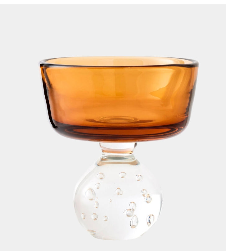 Bella Footed Bowl-Amber