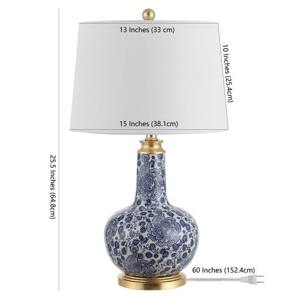 Safavieh Leia Ceramic Table Lamp - Blue
