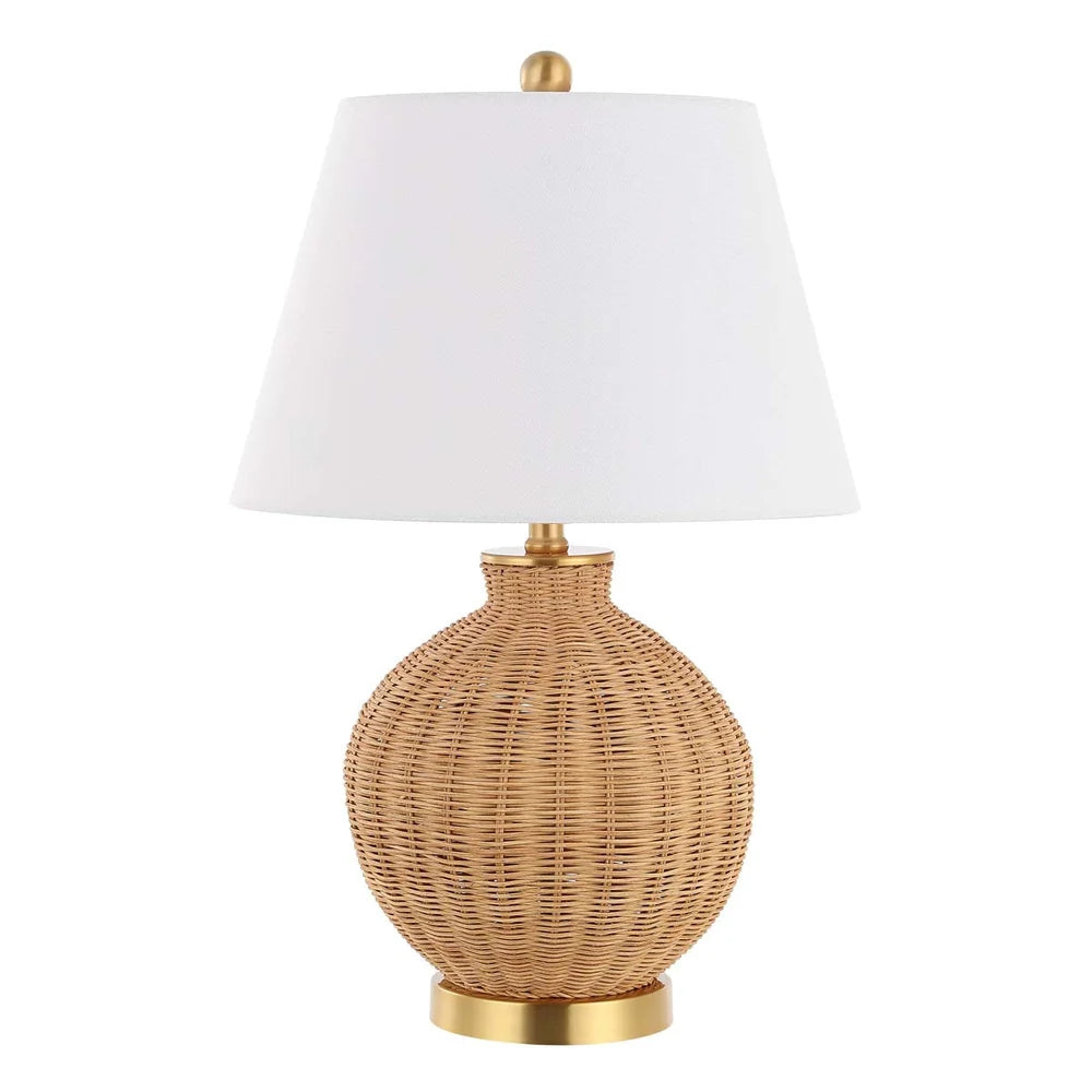 23 Inch, Rattan/Iron Table Lamp,