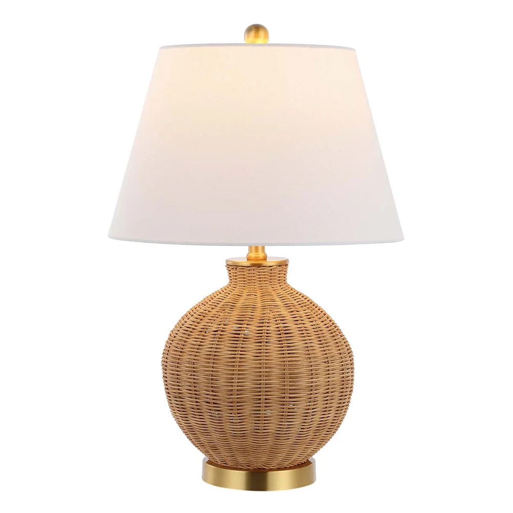 23 Inch, Rattan/Iron Table Lamp,