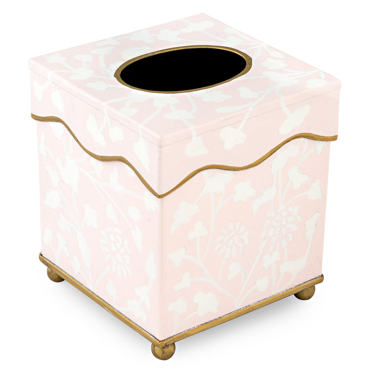 Pale Pink Spring Floral Wastepaper Basket & Tissue (2 Options)
