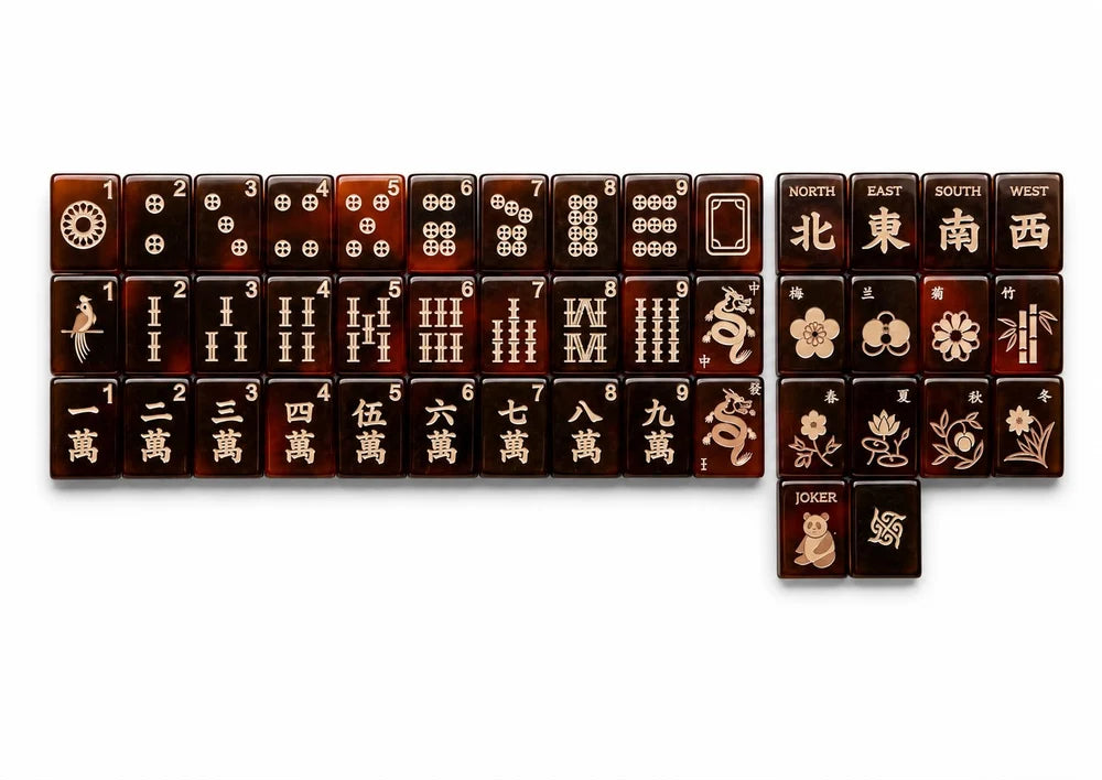 Tradewind Mahjong Tile Set - Tortoise | Backordered Ships Nov 11 - *Pre- Order*