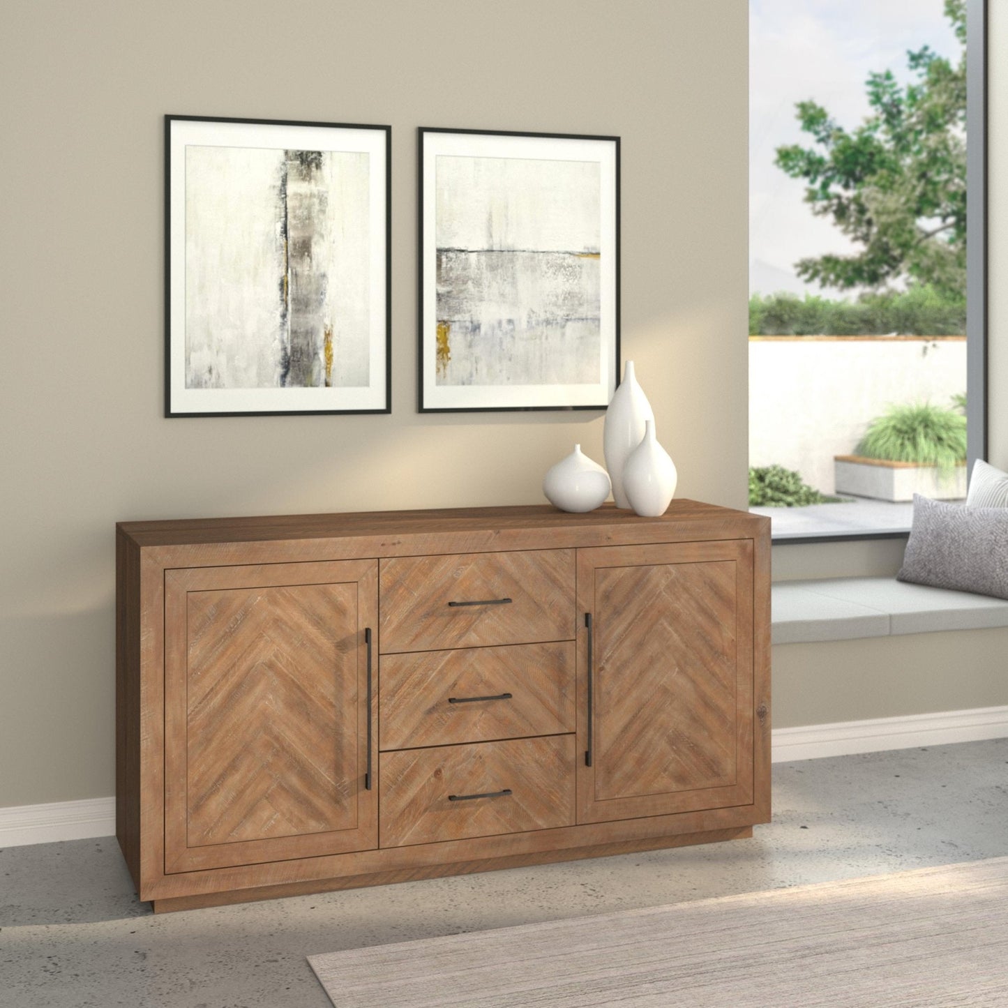 Aiden Sideboard, Natural Weathered