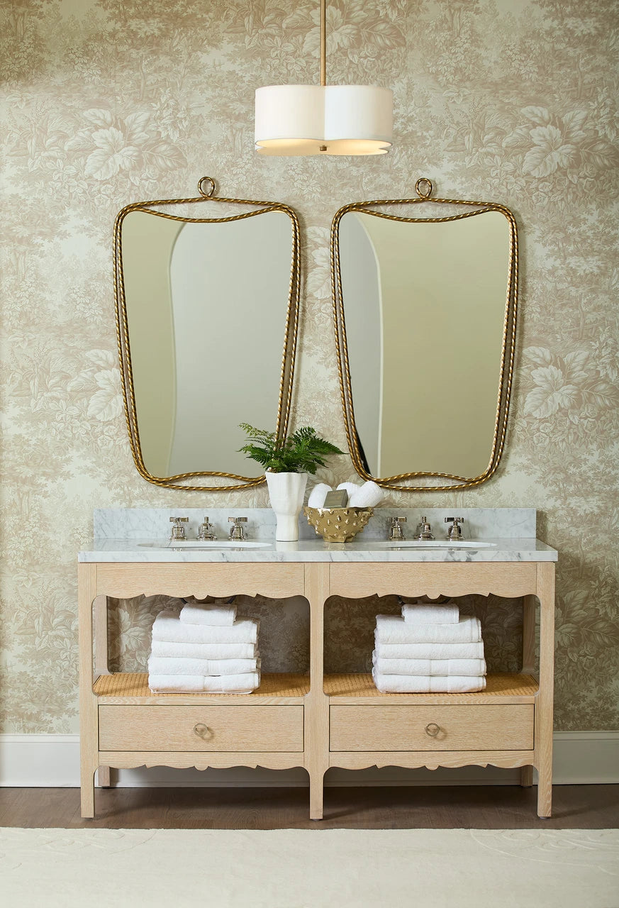Arianna 2-Drawer Cabinet with 60" Marble Vanity Top, Sand