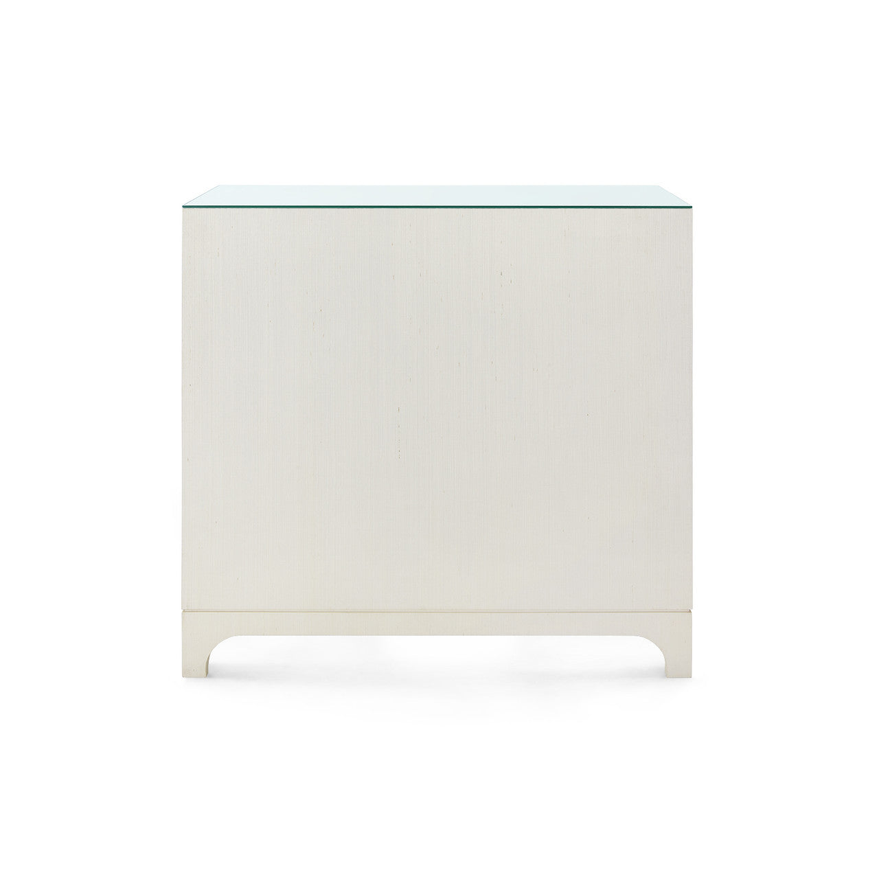 Barrett Large 4-Drawer with Glass Top, Sand White