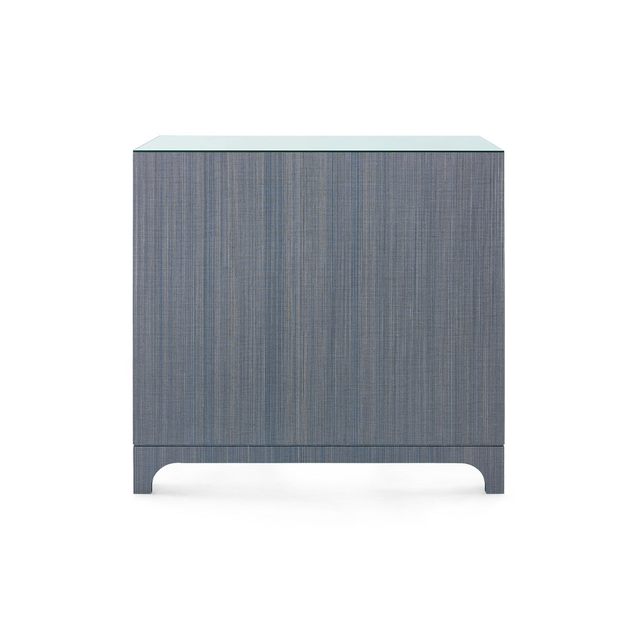 Barrett Large 4-Drawer with Glass Top, Denim Mist