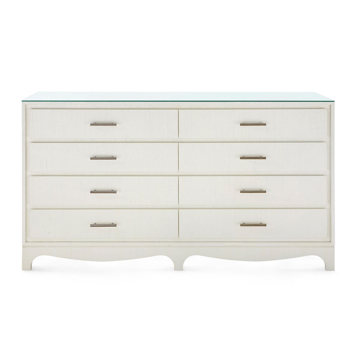 Barrett Extra Large 8-Drawer with Glass Top, Sand White