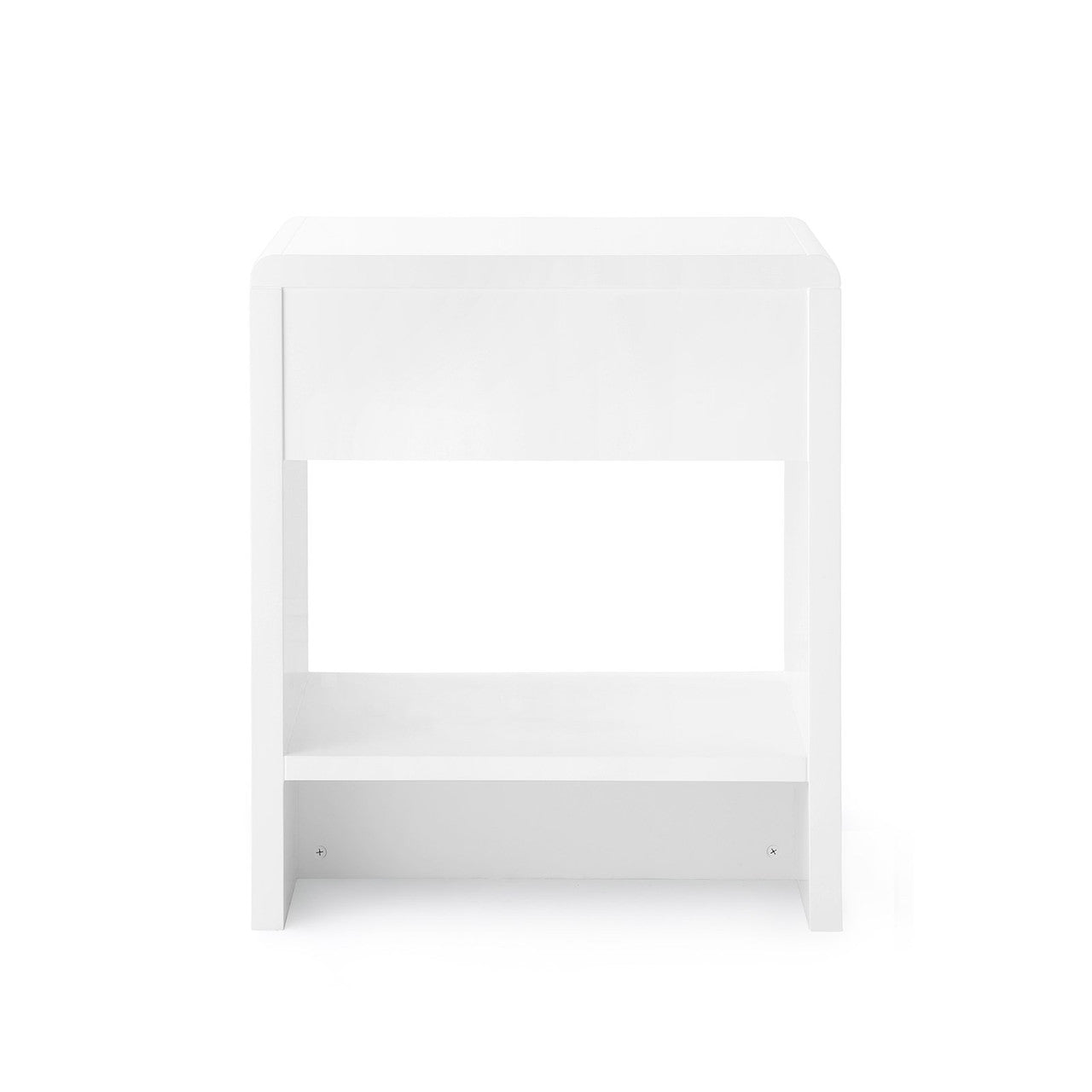 Benjamin 1-Drawer Side Table, White Pearl