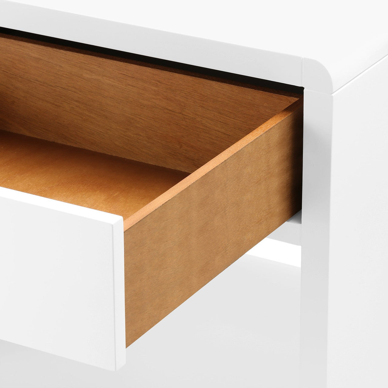 Benjamin 1-Drawer Side Table, White Pearl