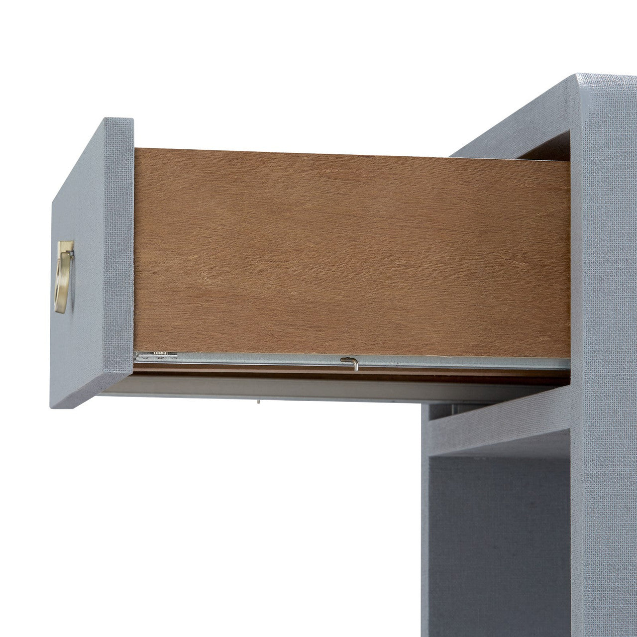 Benjamin Linen 1-Drawer Side Table, Winter Gray