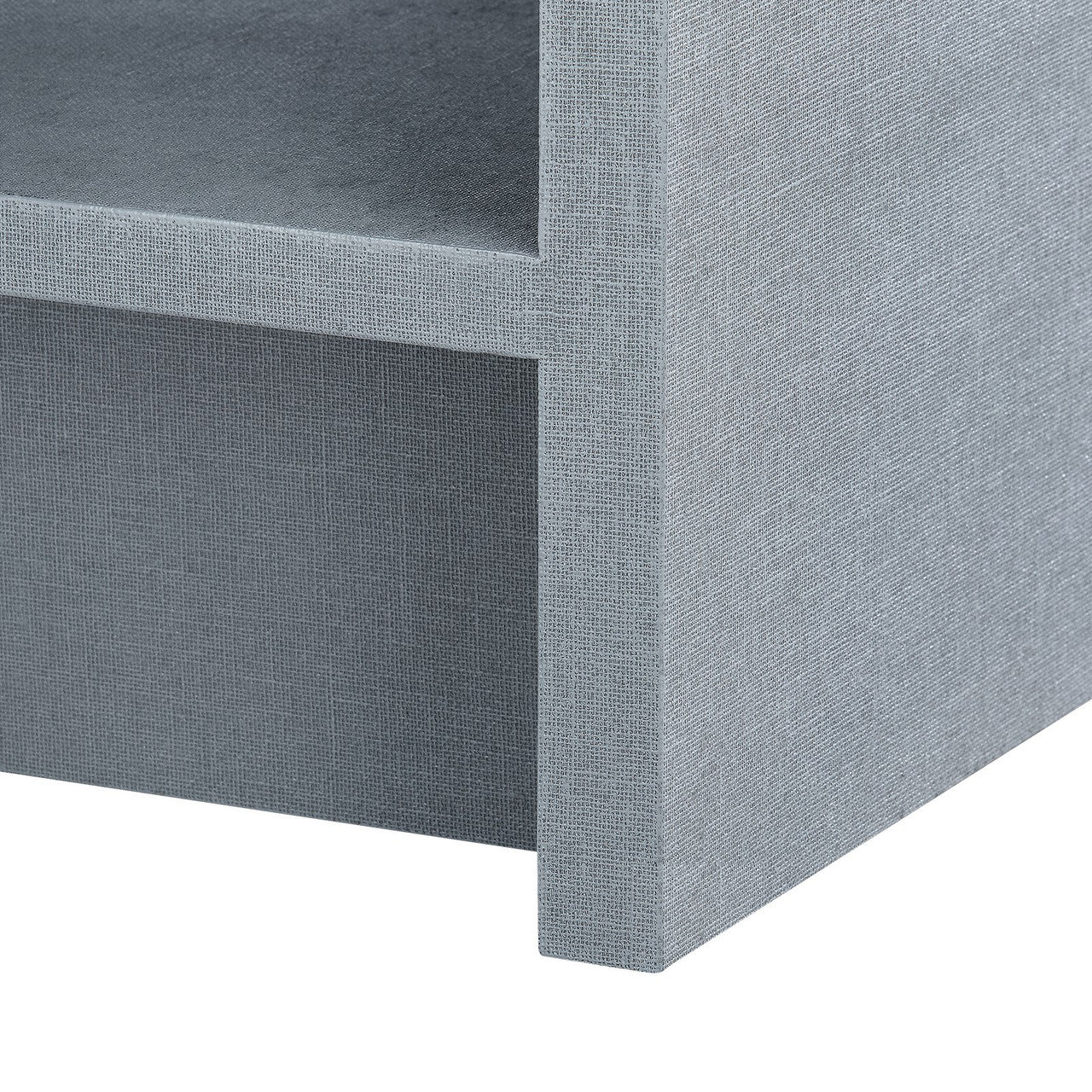 Benjamin Linen 1-Drawer Side Table, Winter Gray