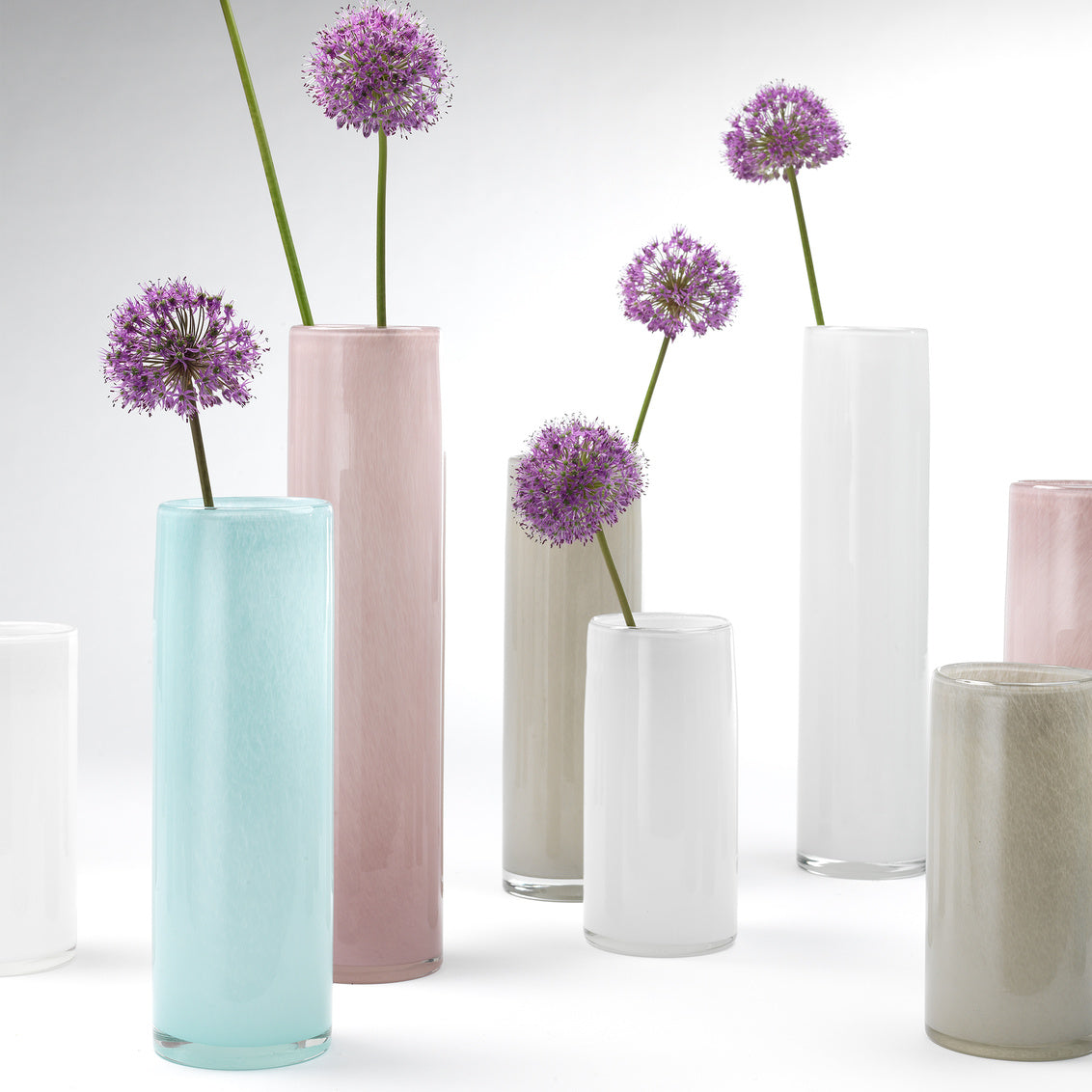 Gwendolyn Hand Blown Vases (Set of 3) -Pink