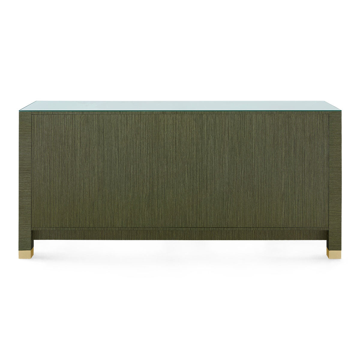 Camden Extra Large 8-Drawer with Glass Top, Deep Olive