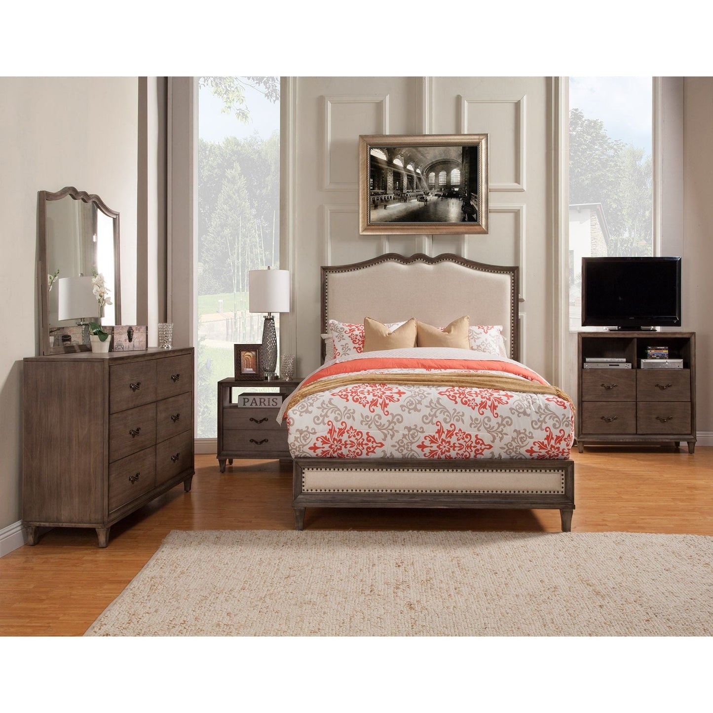Charleston Bed, Antique Grey