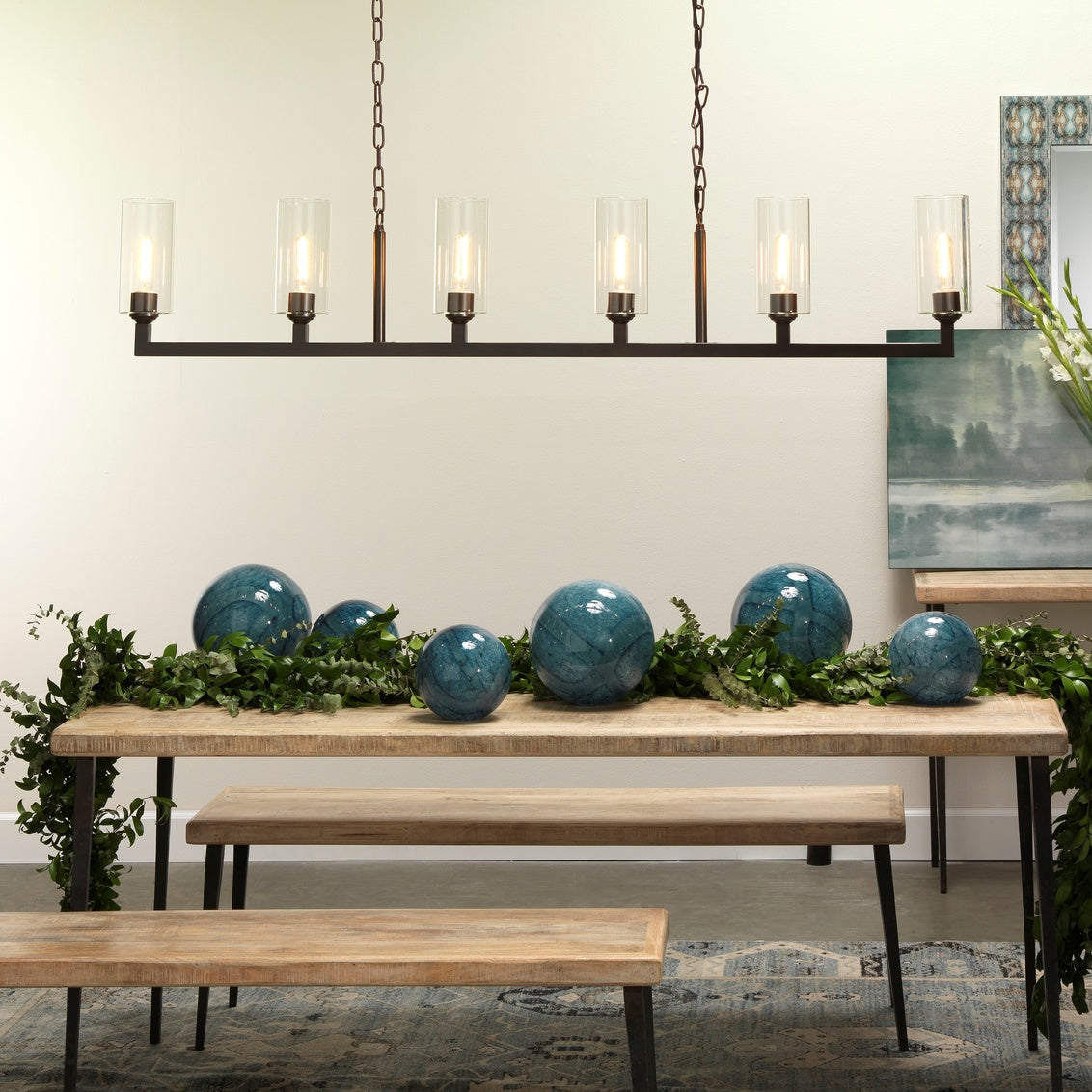 Linear 6 Light Chandelier