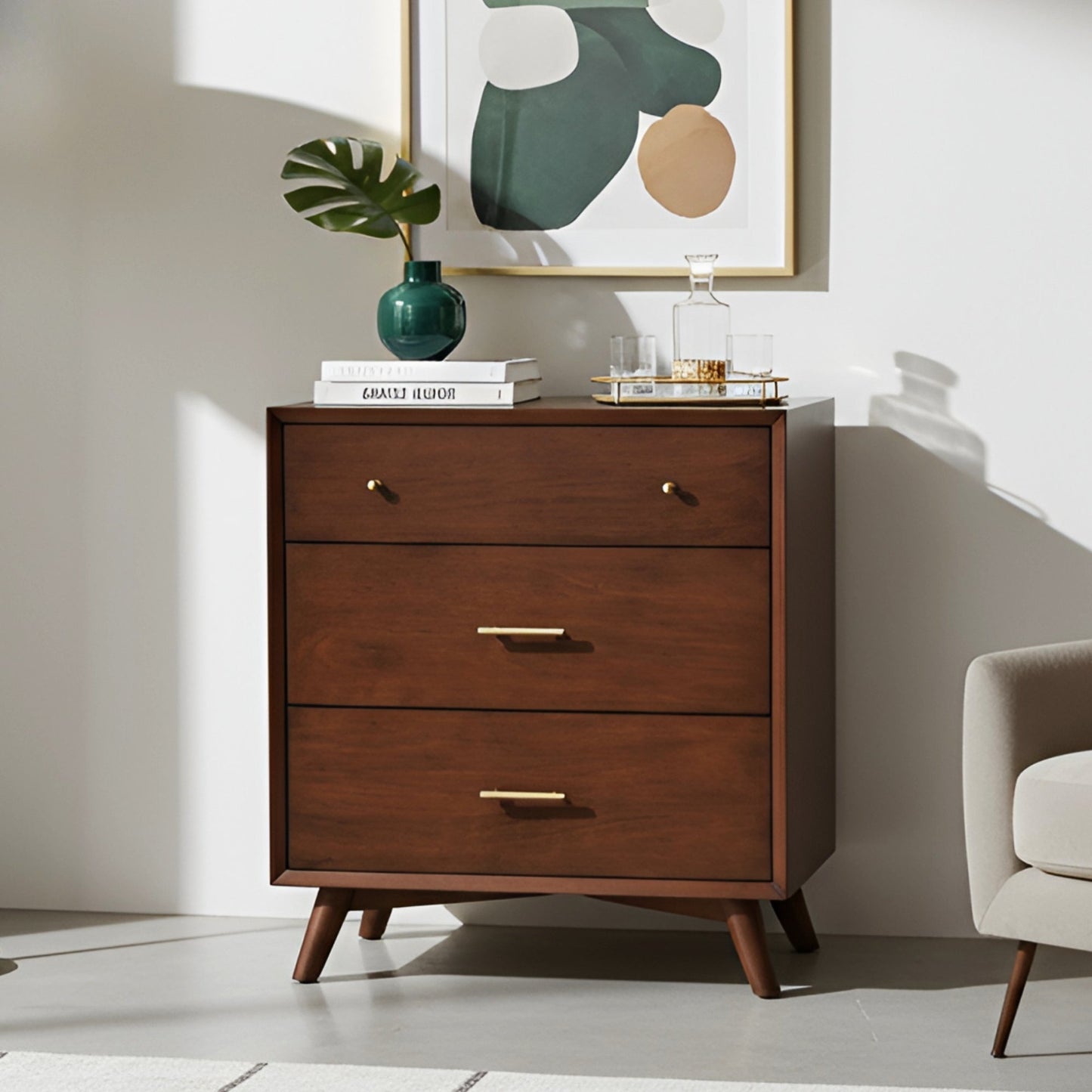 Flynn Small Chest, Walnut