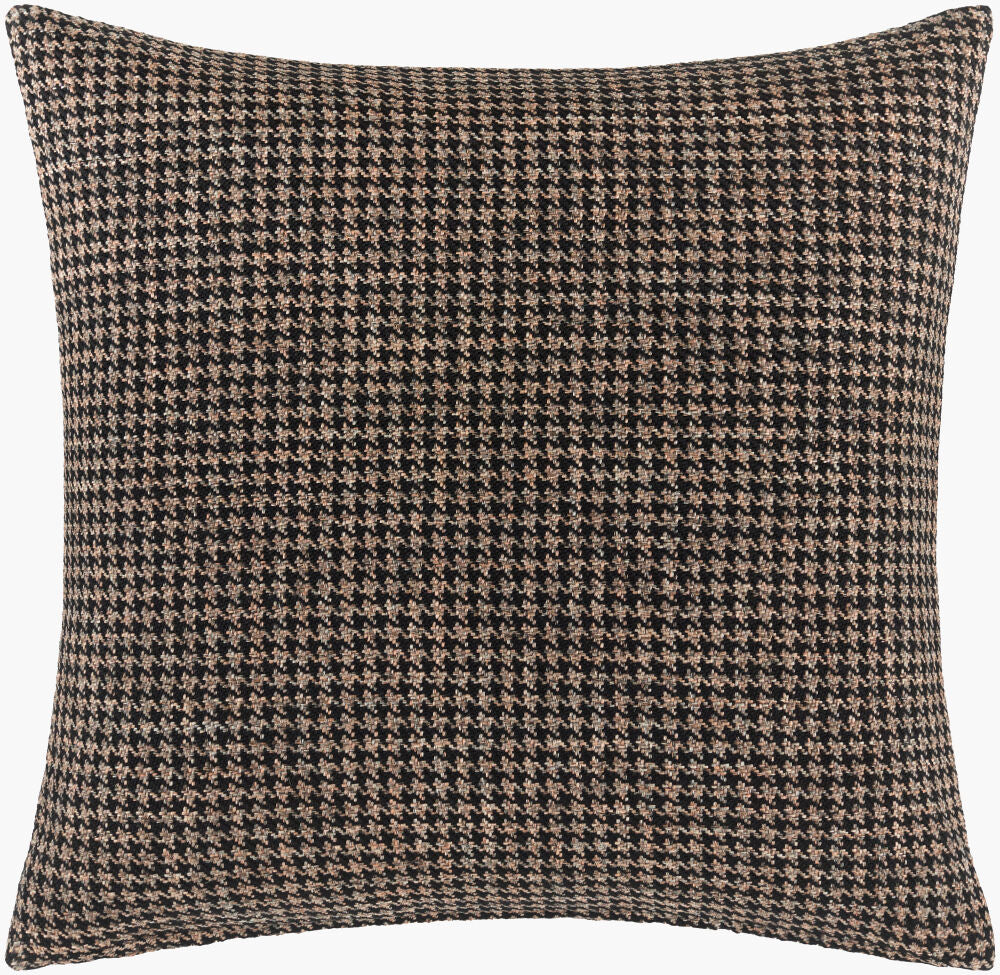 Harbour Pillow- Brown Houndstooth