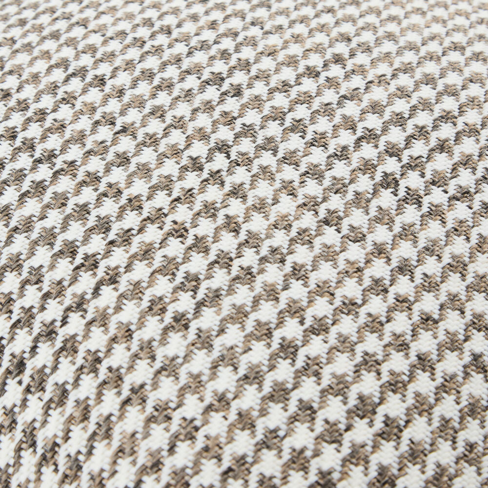 Harbour Pillow- Light Brown Houndstooth
