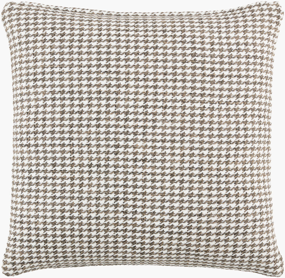 Harbour Pillow- Light Brown Houndstooth