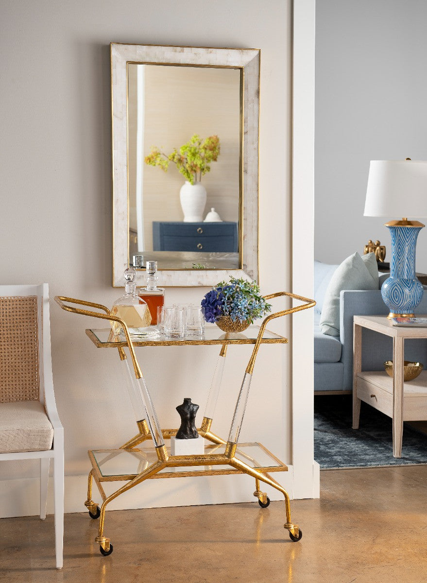 Jepson Bar Cart, Gold Leaf