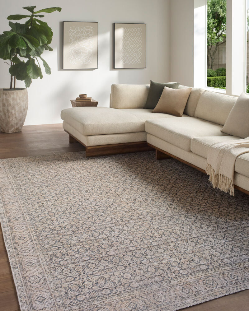 Sylvia Machine Woven Rug- Beige