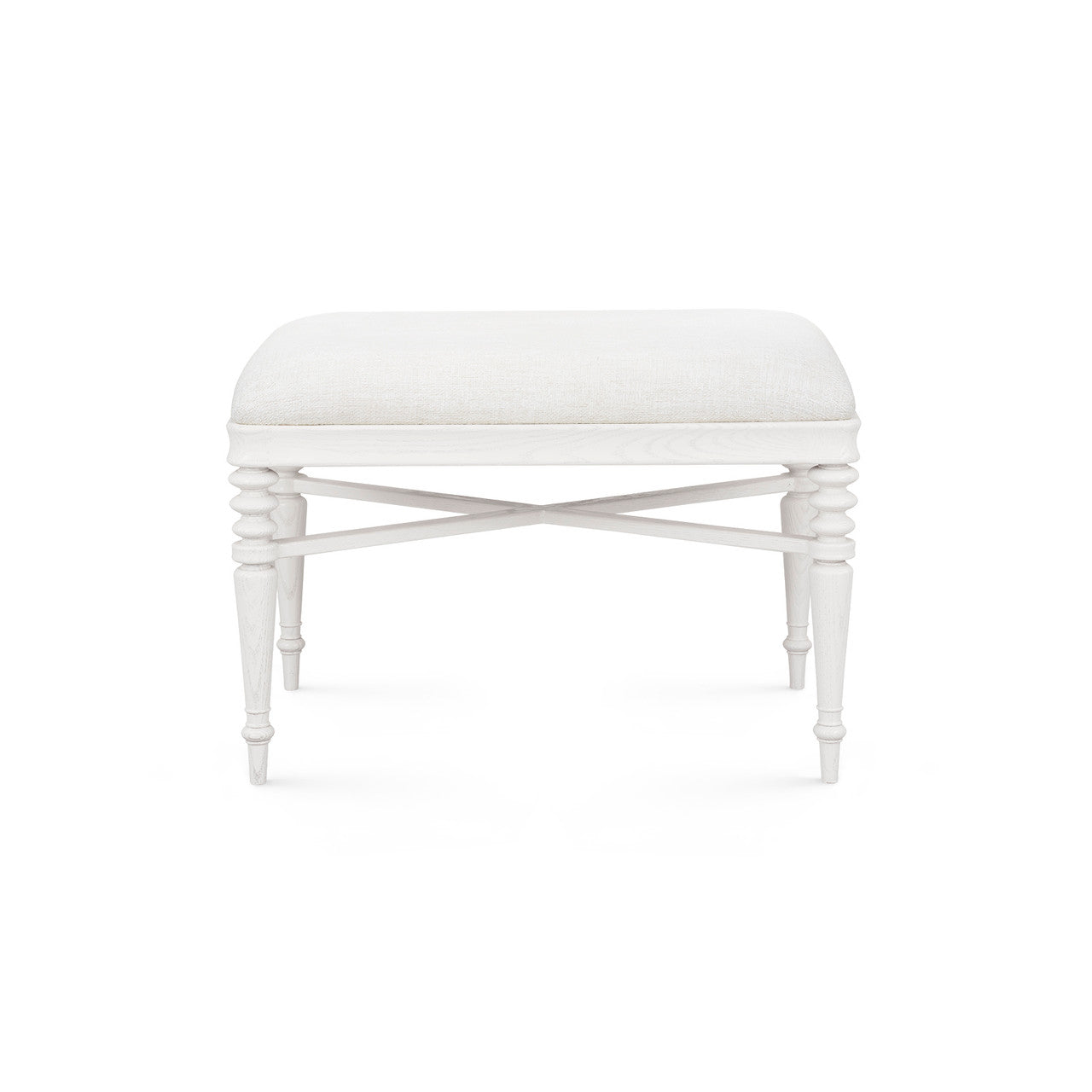 Lawrence Stool, Glazed Whisper White