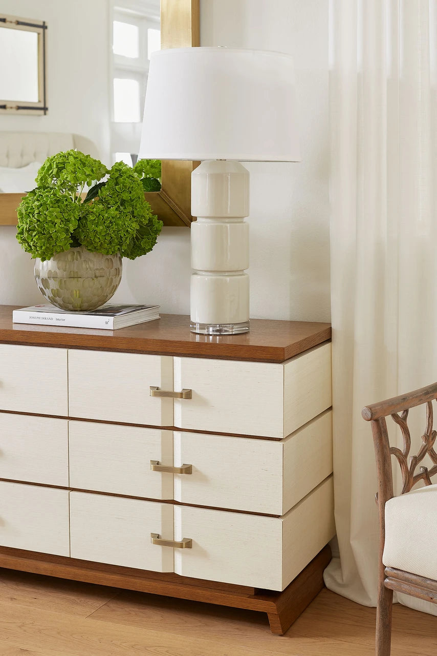 Mirriam Medium Vase, Powder White