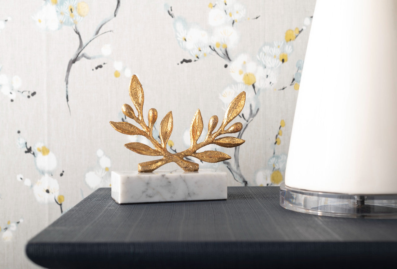 Olive Statue, Gold Leaf