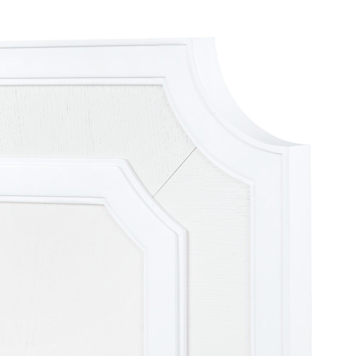 Olivia Queen Headboard With Ryder Bed Frame, Soft White, Vanilla