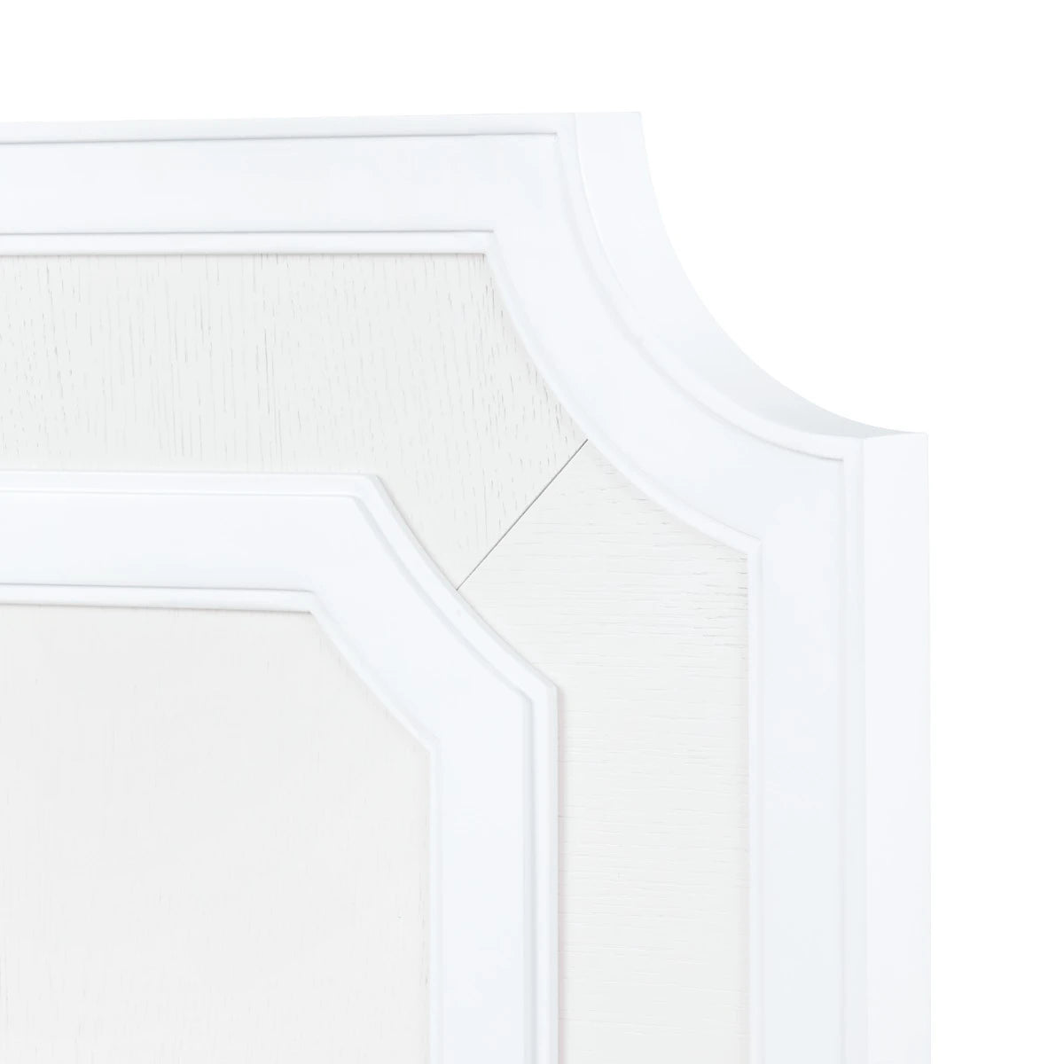Olivia King Headboard With Ryder Bed Frame, Soft White, Vanilla