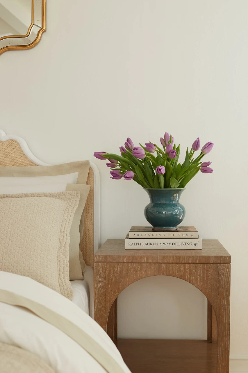 Olympia Medium Vase, Mottled Turquoise