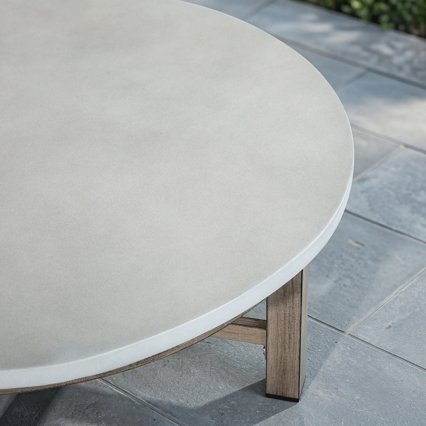 Harmonti 6-Piece Patio Conversation Set with Composite Concrete Round Coffee Tables