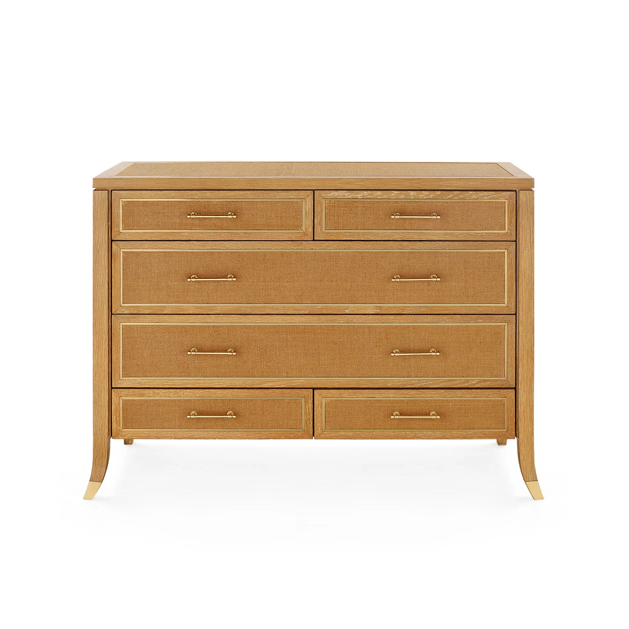 Paulina Large 6-Drawer, Natural and Camel