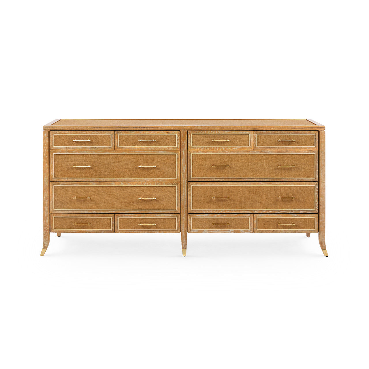 Paulina 12-Drawer, Natural and Camel