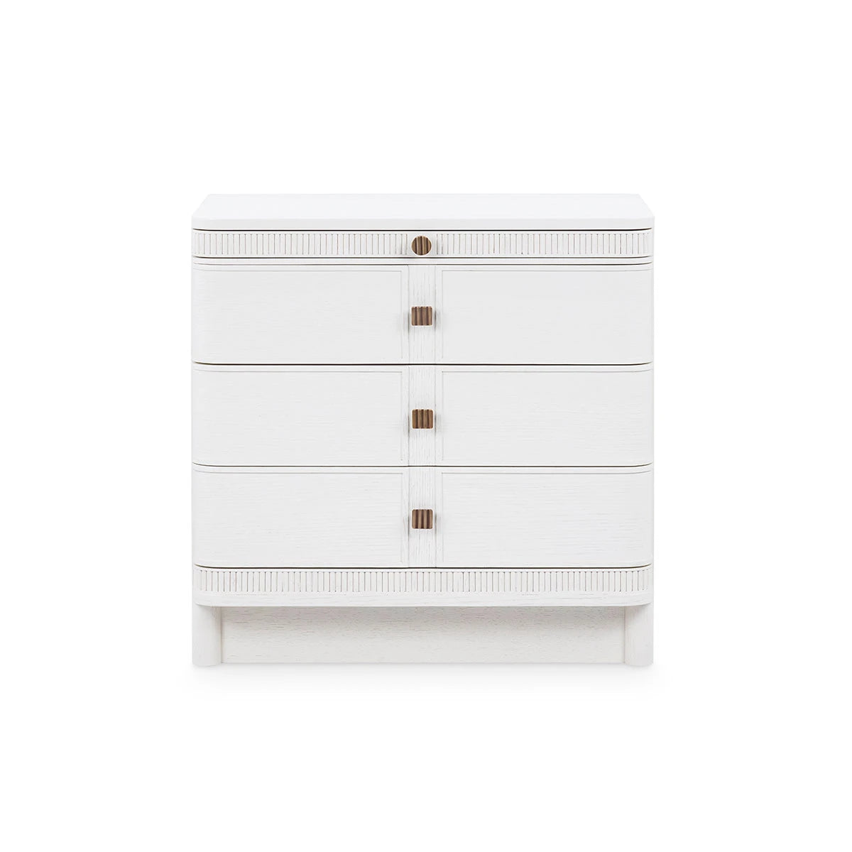 Sienna 3-Drawer Side Table, Glazed Whisper White