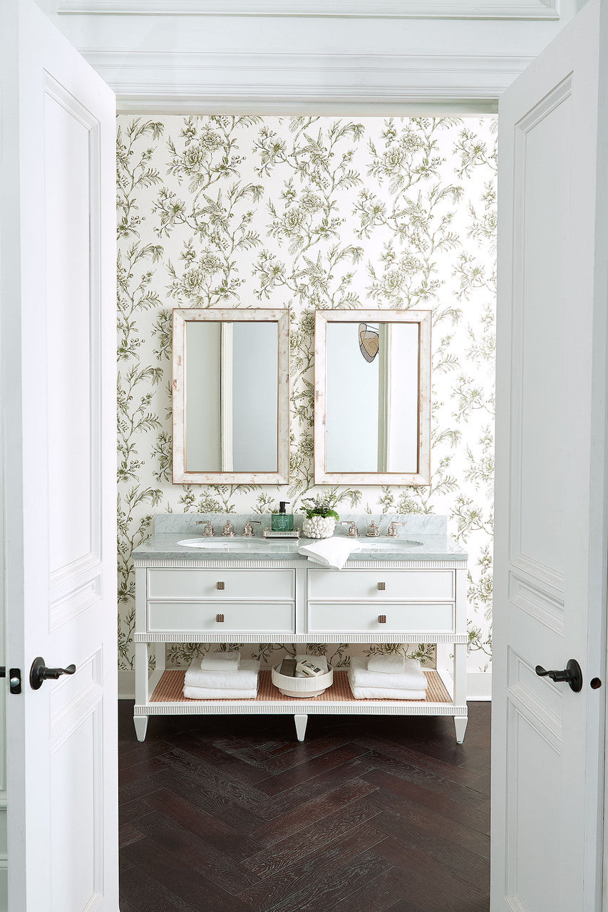 Sienna 2-Drawer Table with 60" Marble Vanity Top, Vanilla