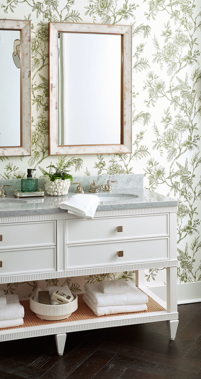 Sienna 2-Drawer Table with 60" Marble Vanity Top, Vanilla