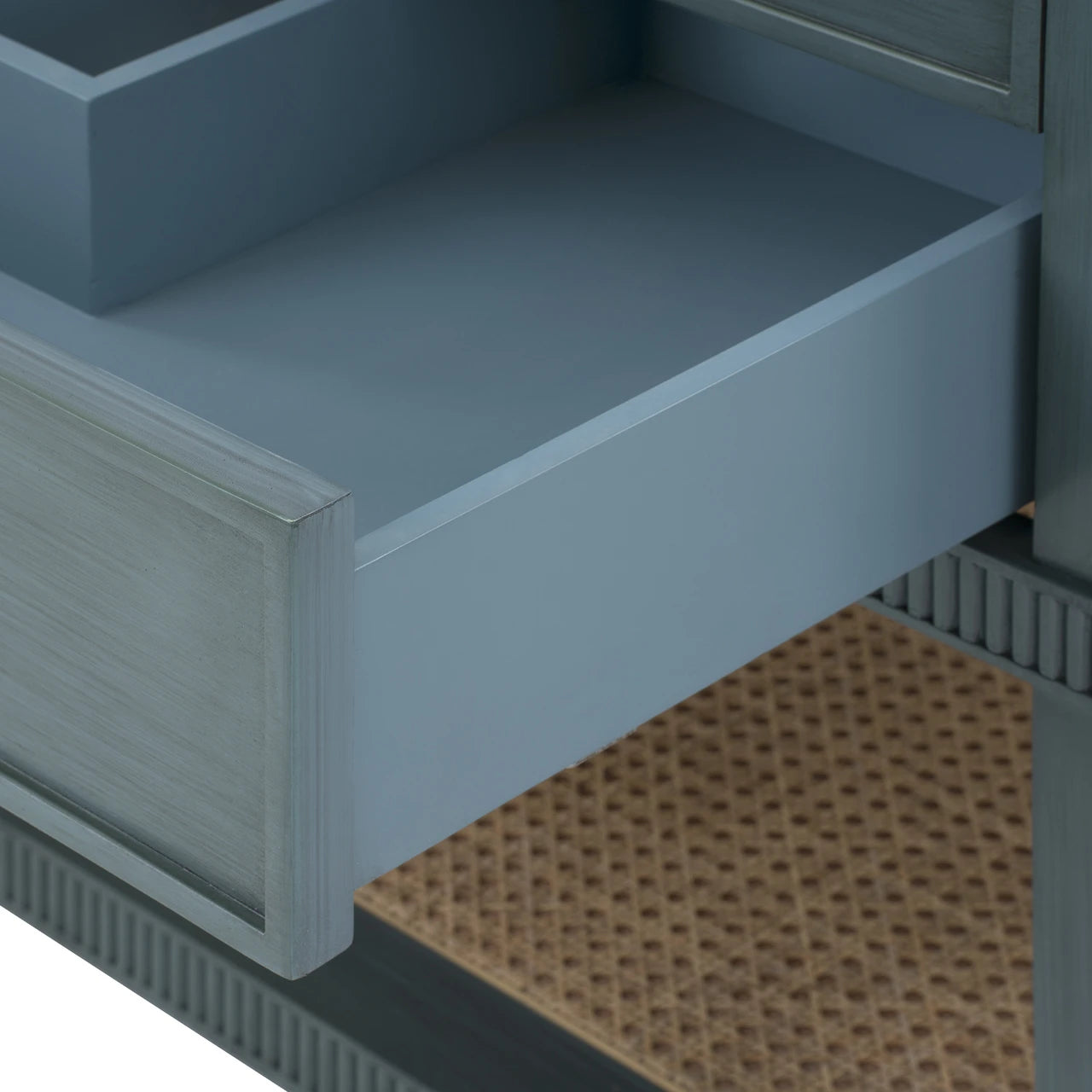 Sienna 2-Drawer Table with 60" Marble Vanity Top, Foggy Horizon