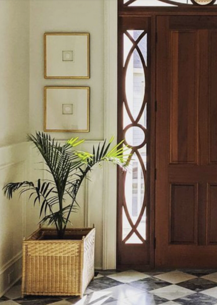 Jumbo Floor Natural Wicker Box Planter