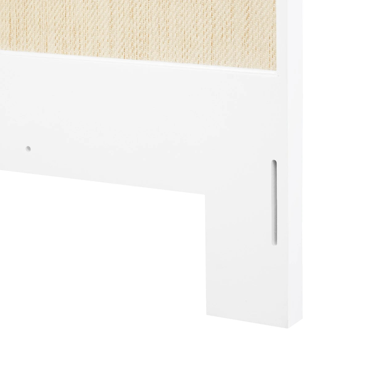 Victoria Queen Headboard With Ryder Bed Frame, Natural Twill, Vanilla