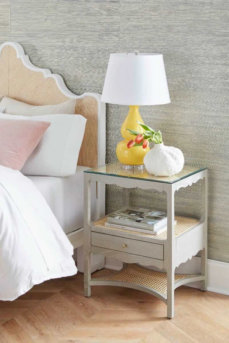 Victoria Queen Headboard With Ryder Bed Frame, Natural Twill, Vanilla