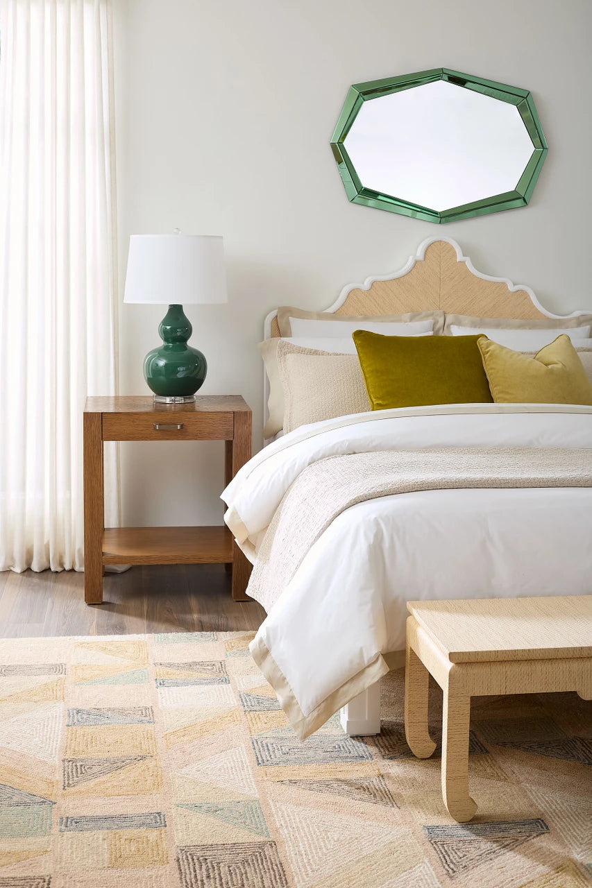 Victoria King Headboard With Ryder Bed Frame, Natural Twill, Vanilla