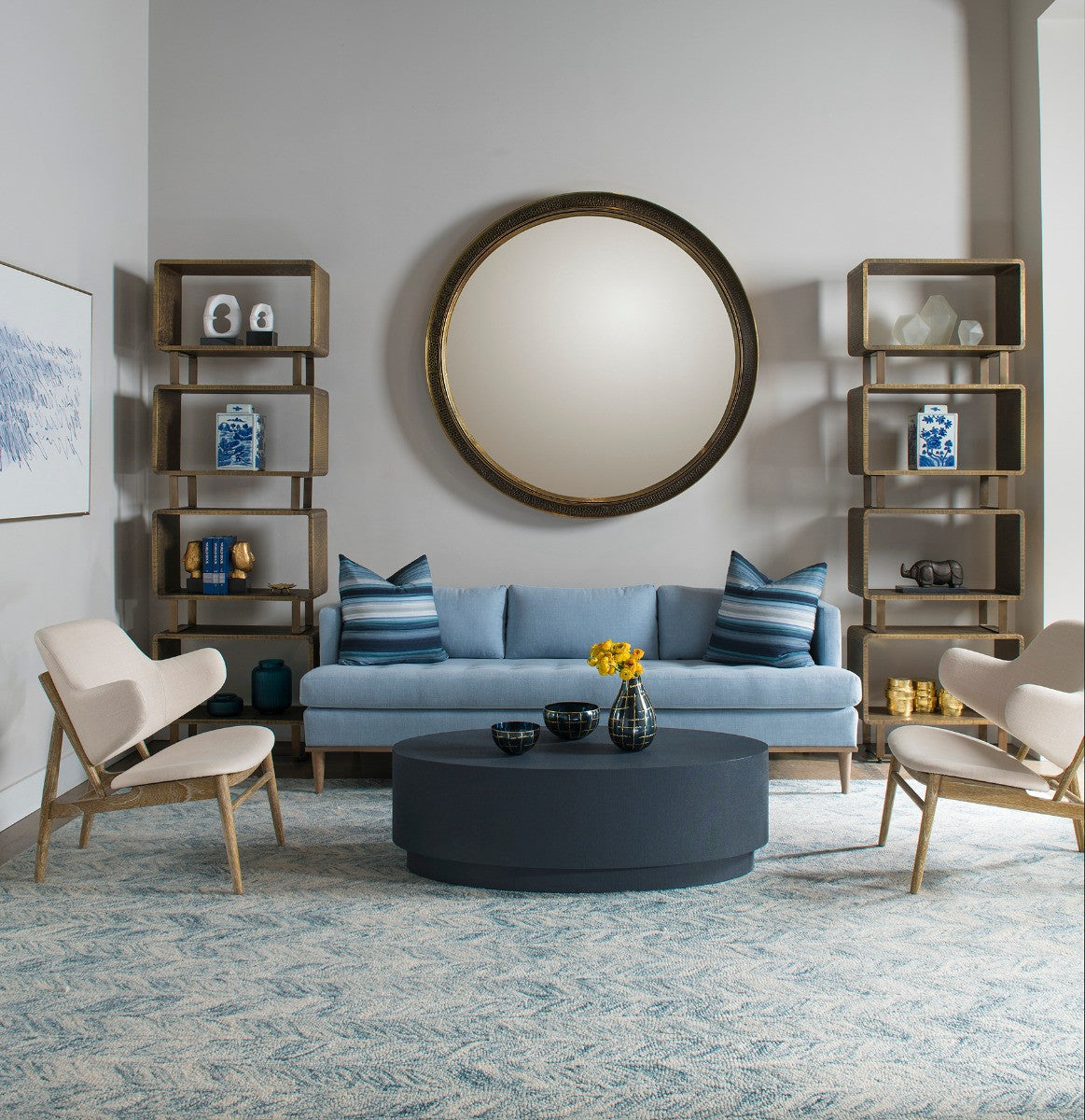 Verra Etagere, Antique Brass and Dark Bronze